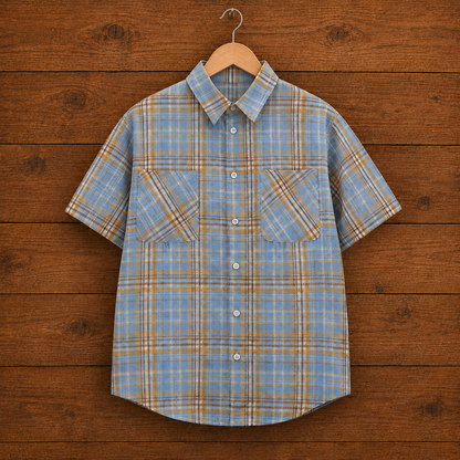 Plaid Button-Up Shirt