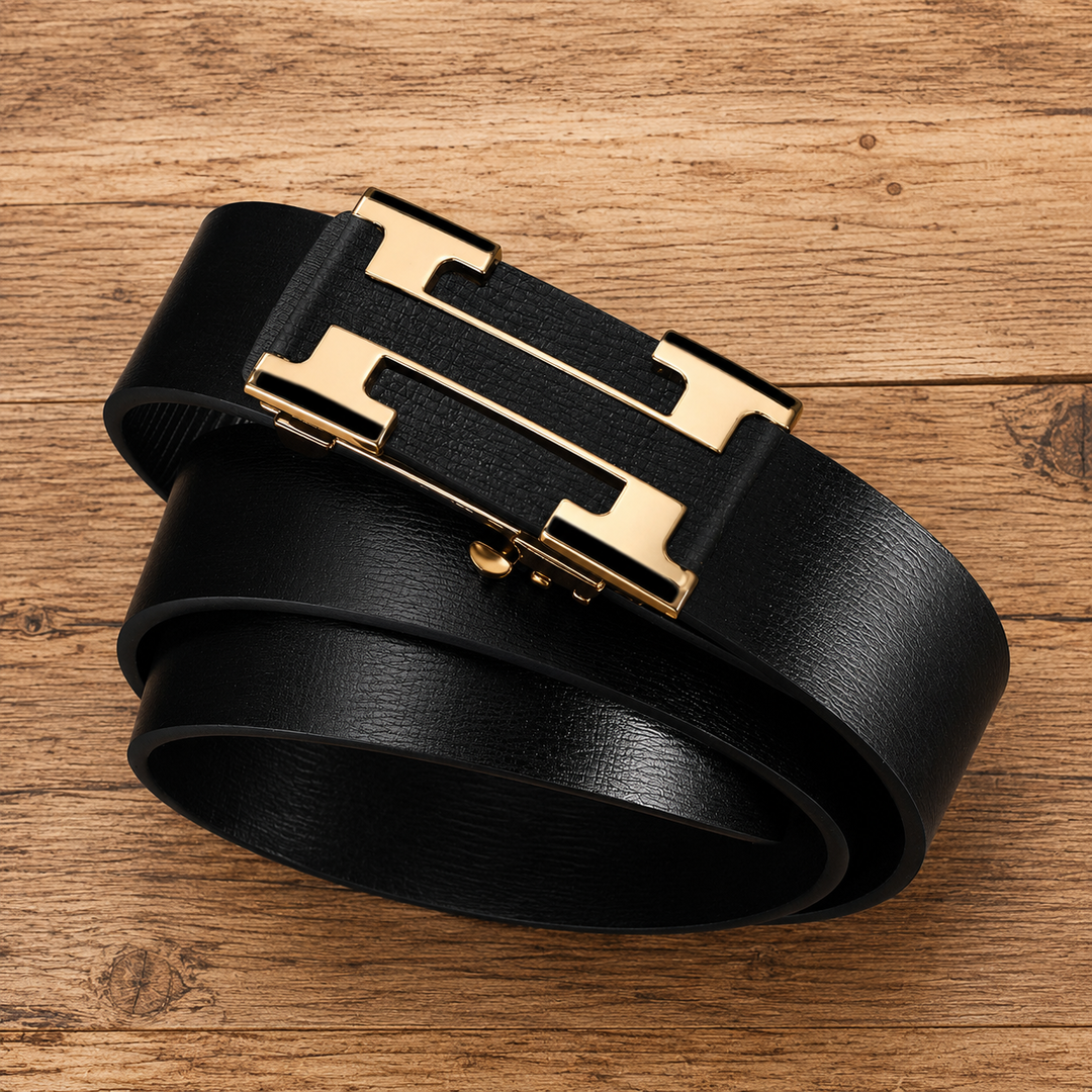 Automatic Ratchet Leather Belt