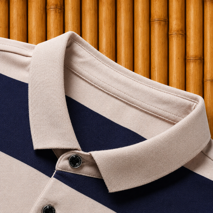 Modern Striped Polo Shirt