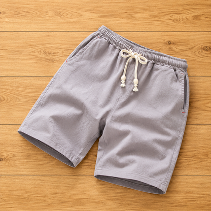 Linen Drawstring Casual Shorts