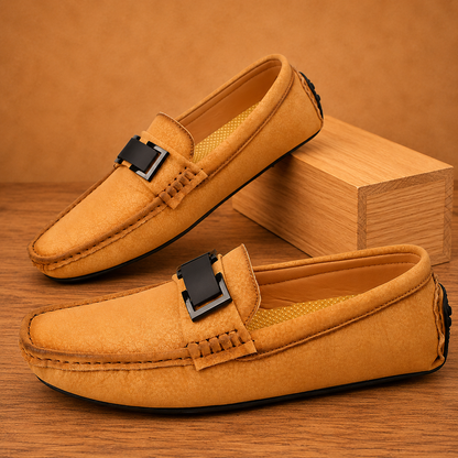 Metal-Bit Driving Loafers