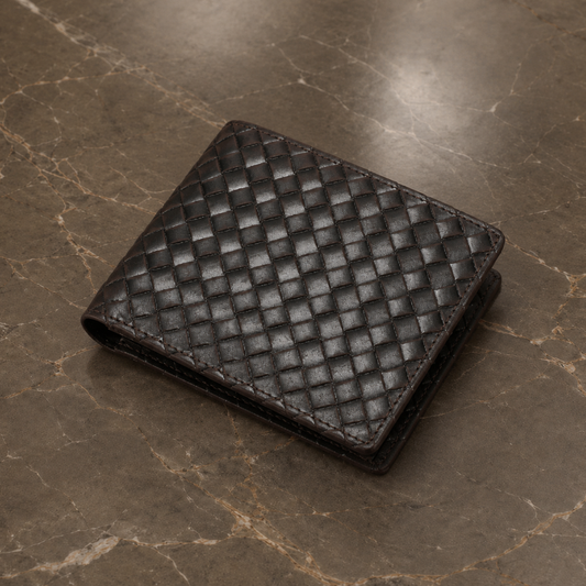 Elegant Braided Leather Wallet