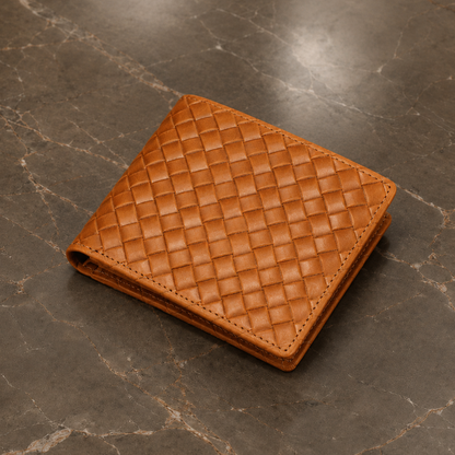Elegant Braided Leather Wallet