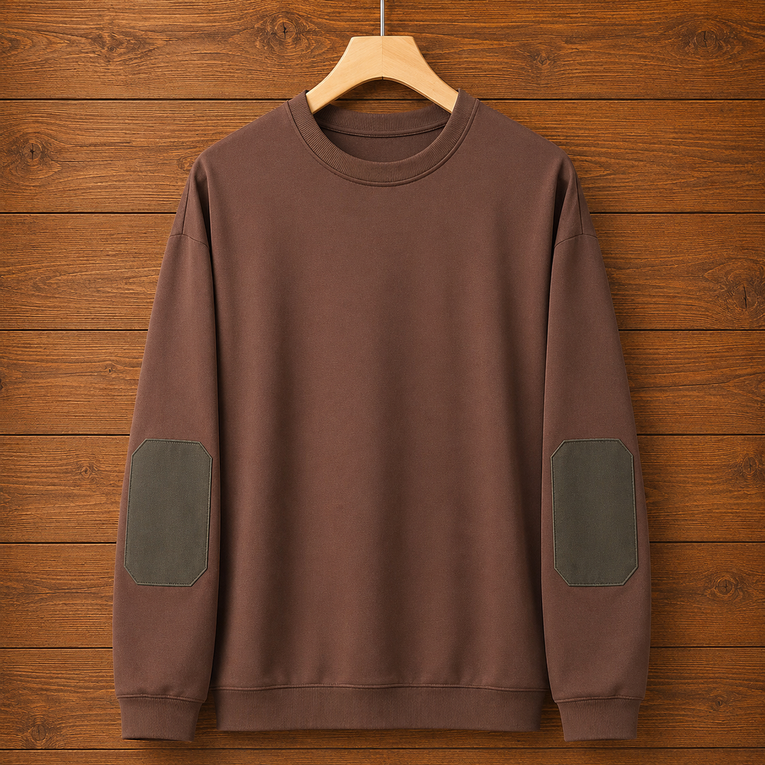Elbow Patch Crewneck Sweatshirt