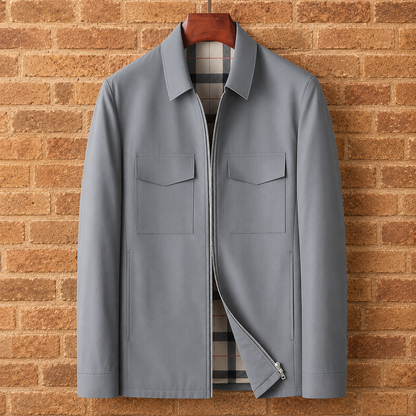 Zip-Front Overshirt Jacket