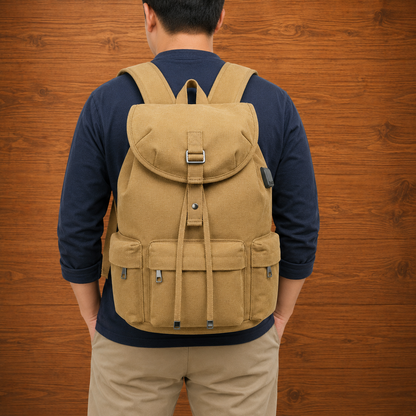 Canvas Rucksack Backpack