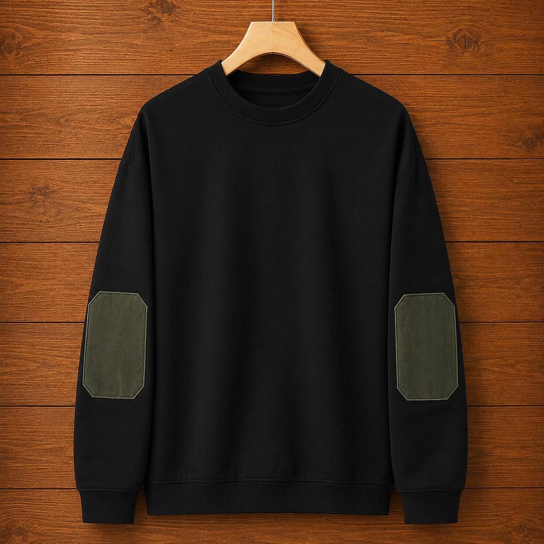 Elbow Patch Crewneck Sweatshirt