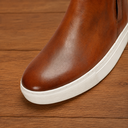 Leather Ankle Sneaker Boots
