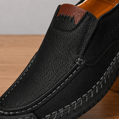 Textured Slip-On Loafers