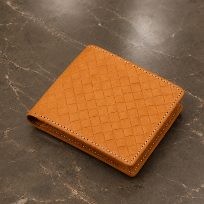 Elegant Braided Leather Wallet