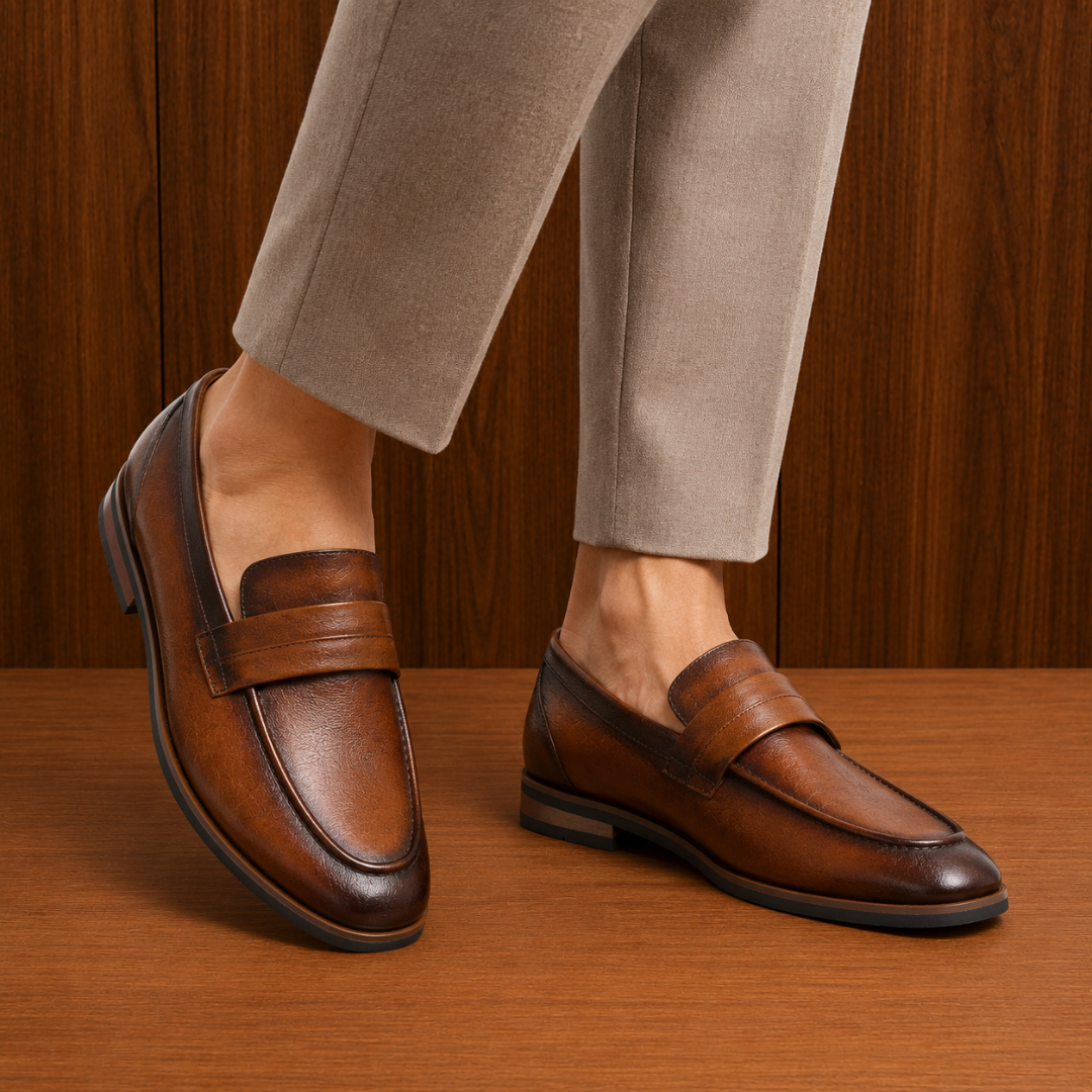 Premium Leather Penny Loafers