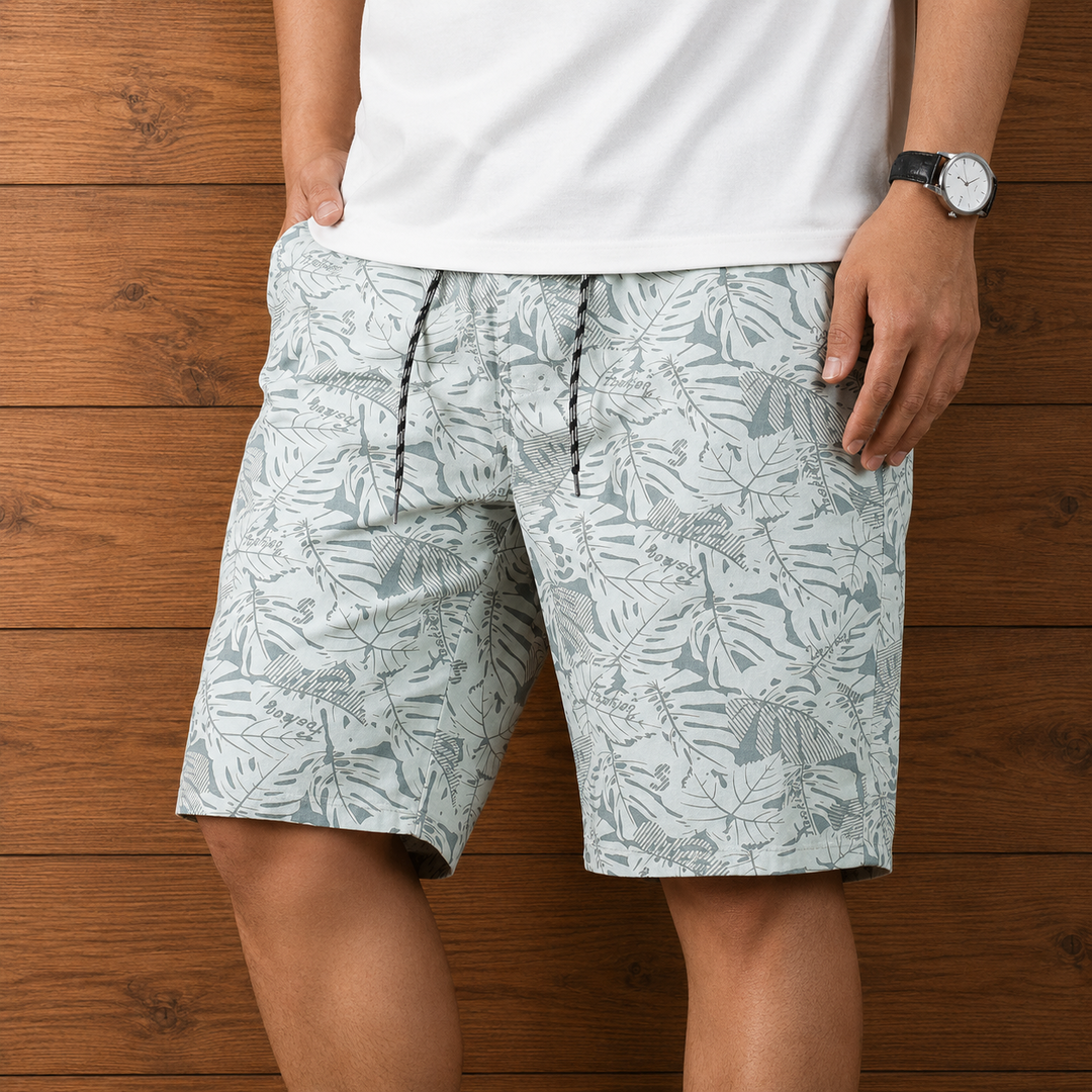 Tropical Drawstring Shorts