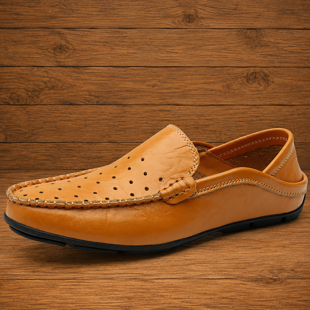 Perforated Leather Loafers