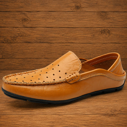 Perforated Leather Loafers