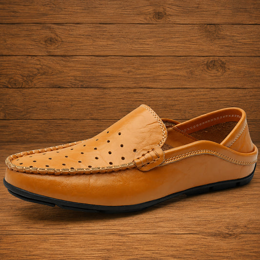 Perforated Leather Loafers