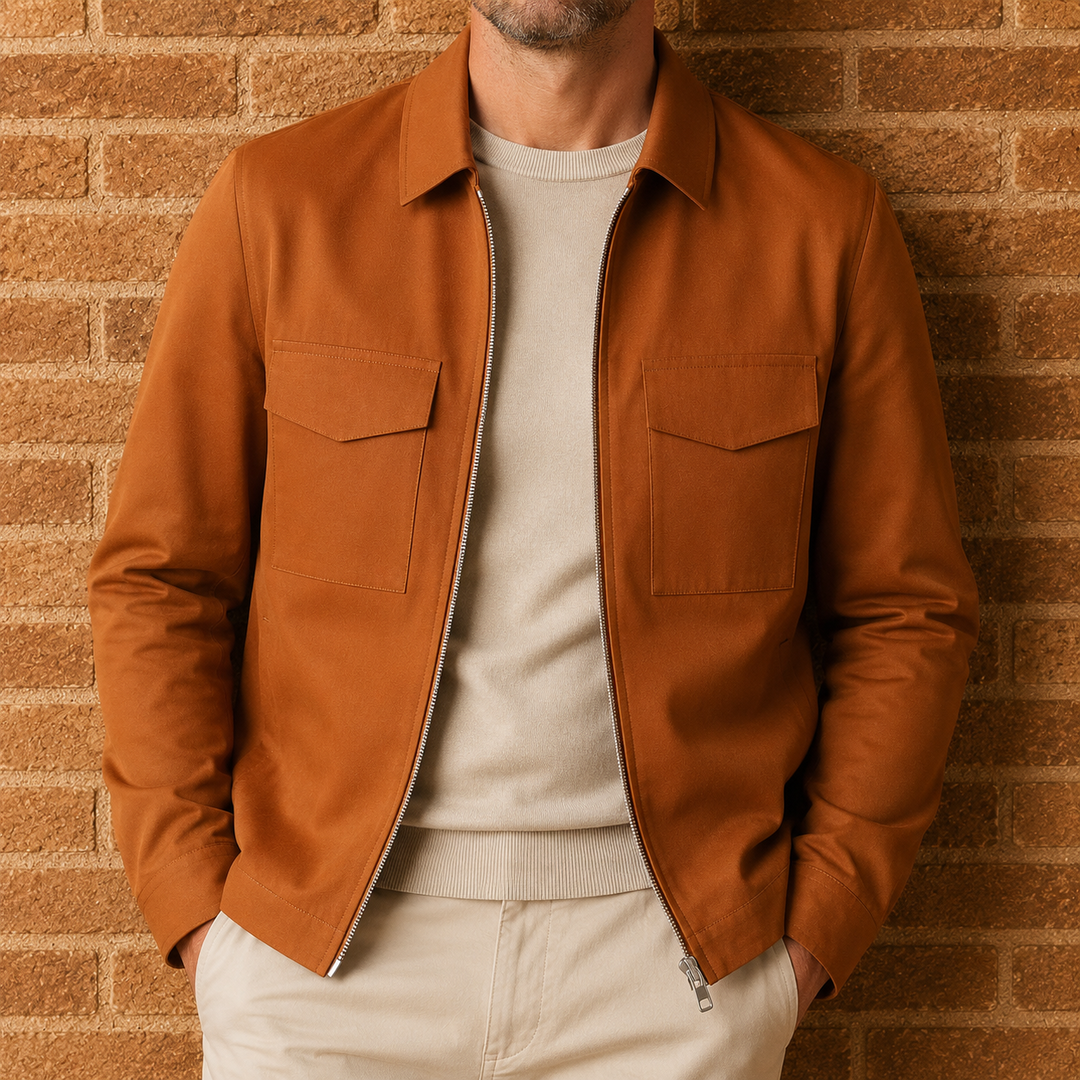 Zip-Front Overshirt Jacket