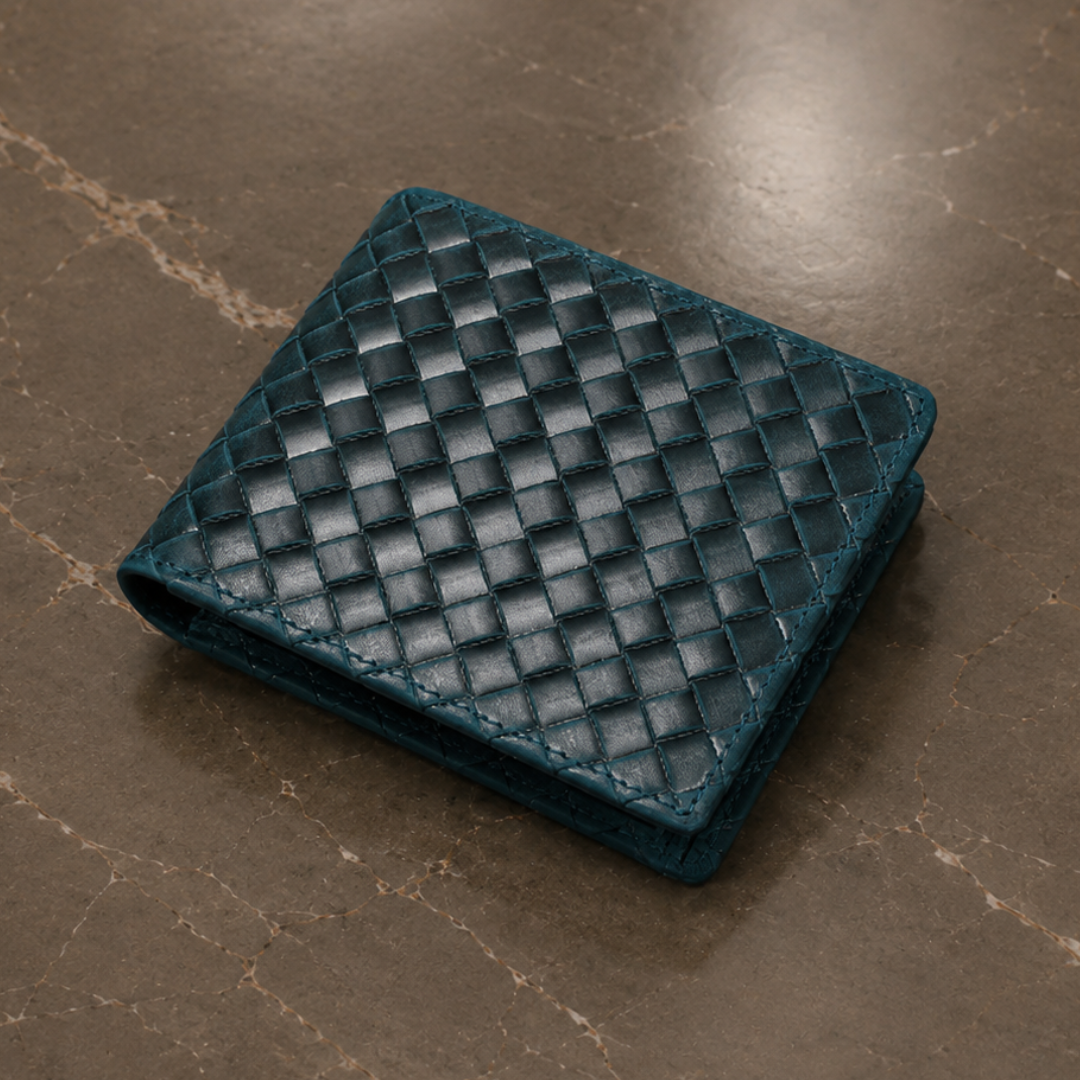 Elegant Braided Leather Wallet