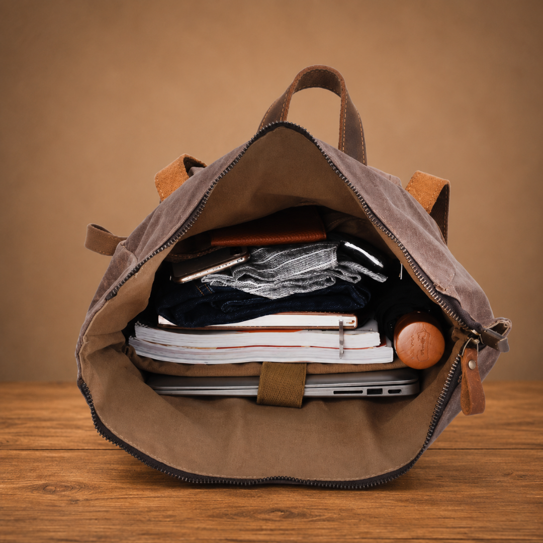 Vintage Roll Top Backpack