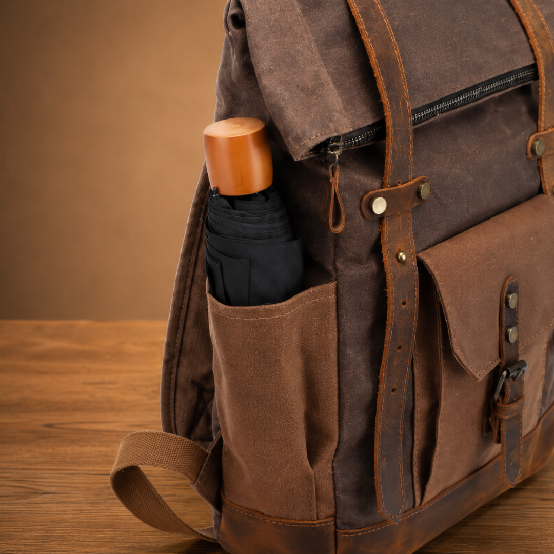 Vintage Roll Top Backpack