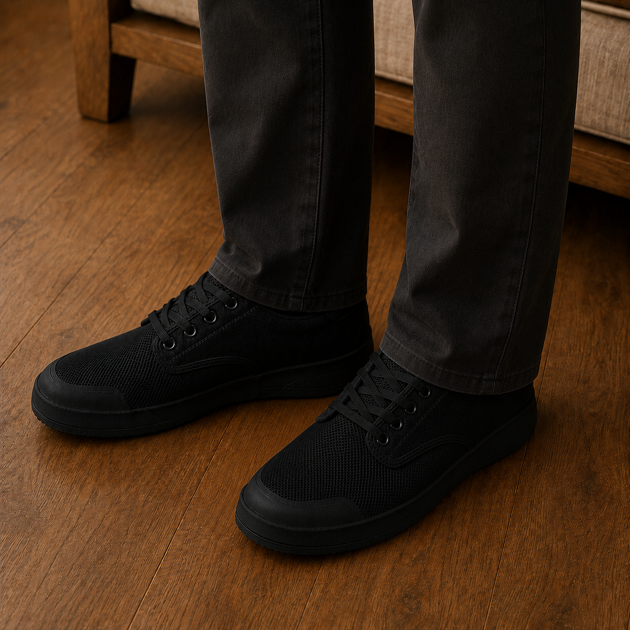 Mesh Lace-Up Sneakers