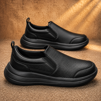 Lightweight Leather Slip-Ons