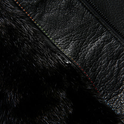 PREMIUM GOATSKIN MINK COAT