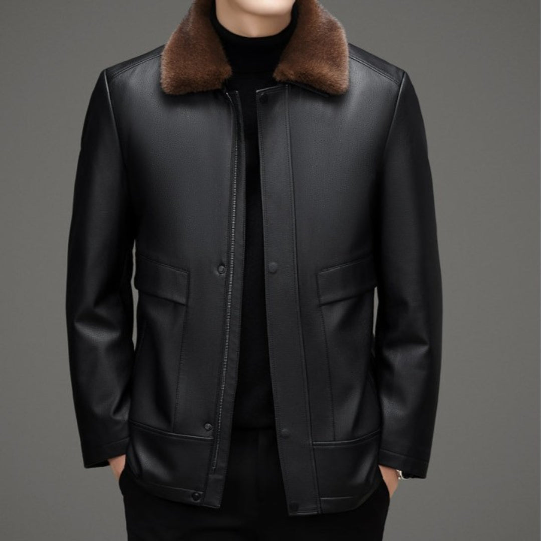 Warm Leather Coat