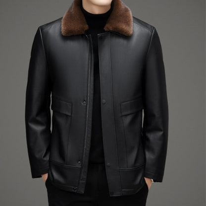 Warm Leather Coat
