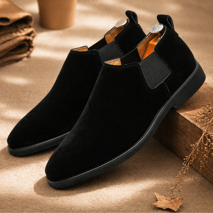 Suede Slip-On Boots