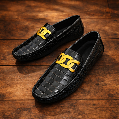 Croc Embossed Loafers