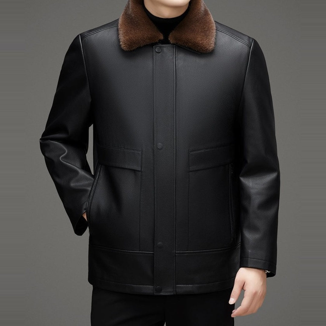 Warm Leather Coat