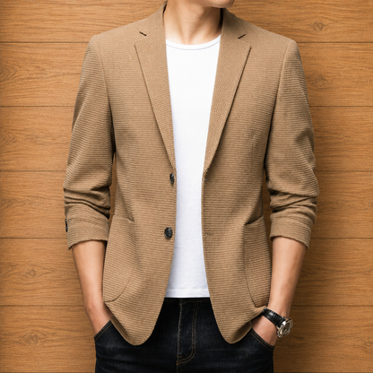 Polished Textured Casual Blazer
