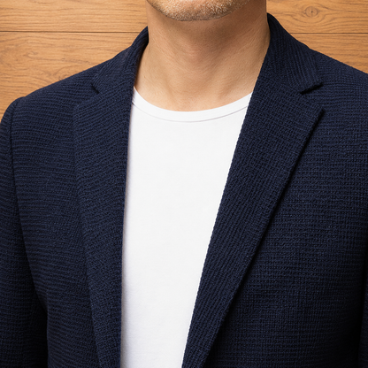 Polished Textured Casual Blazer