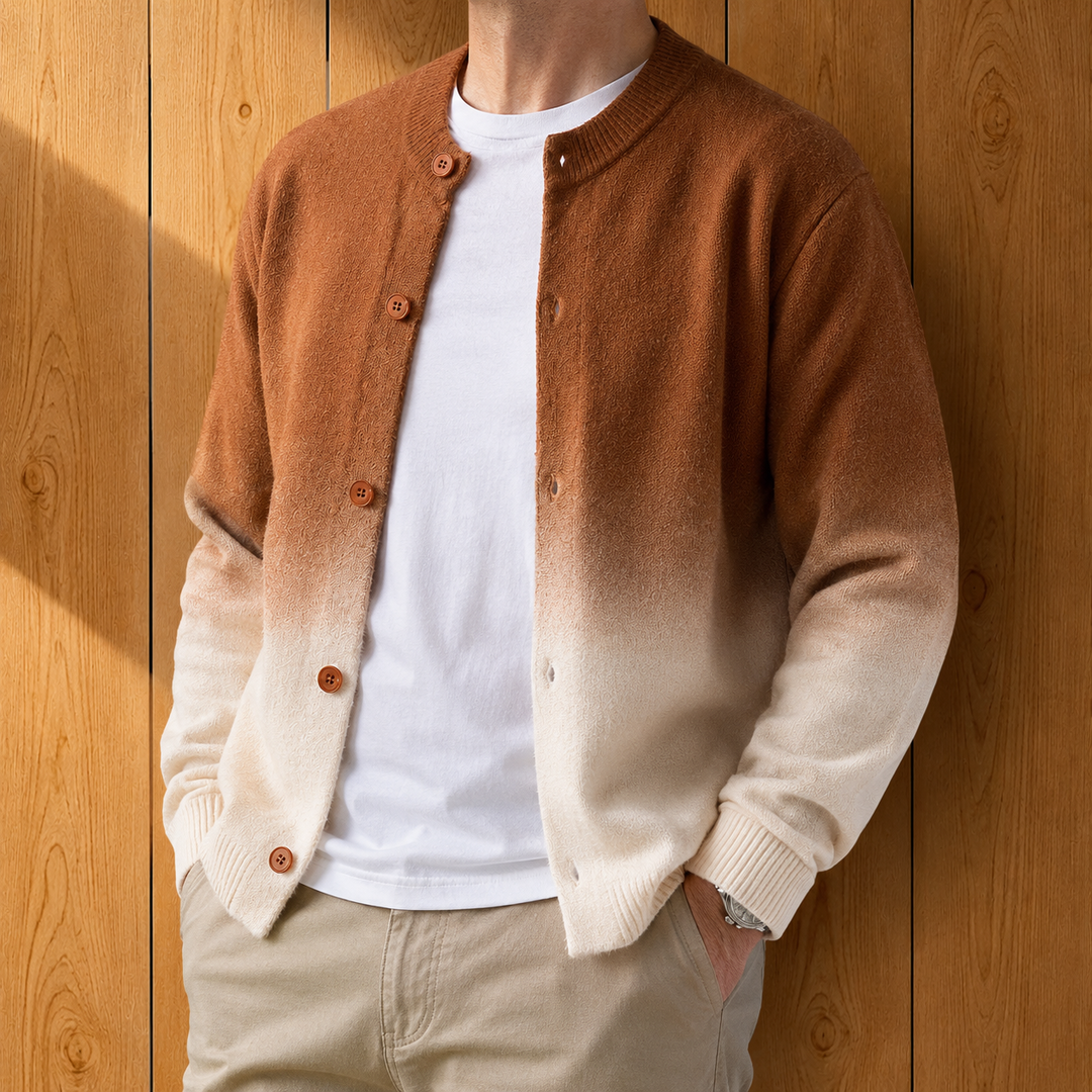 Elegant Ombre Knit Cardigan