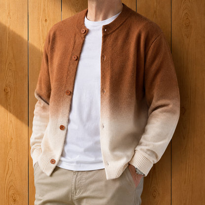 Elegant Ombre Knit Cardigan