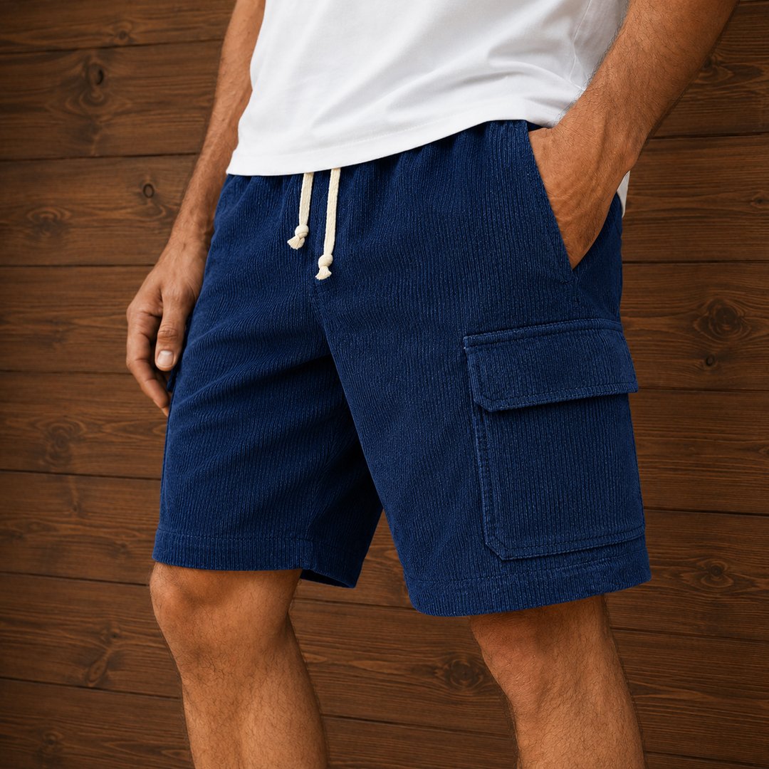 Casual Corduroy Cargo Shorts