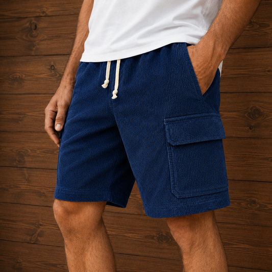 Casual Corduroy Cargo Shorts