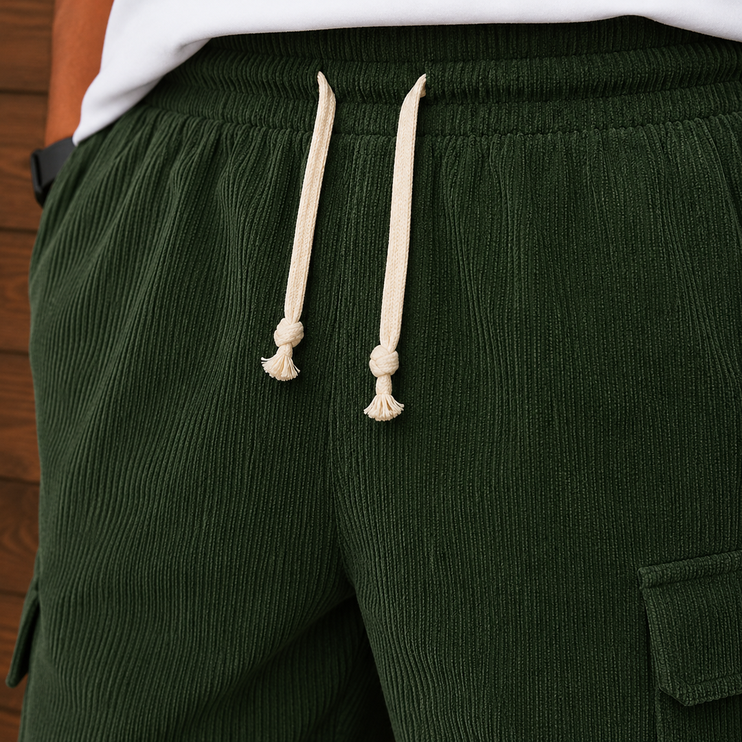 Casual Corduroy Cargo Shorts