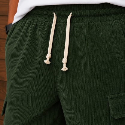 Casual Corduroy Cargo Shorts