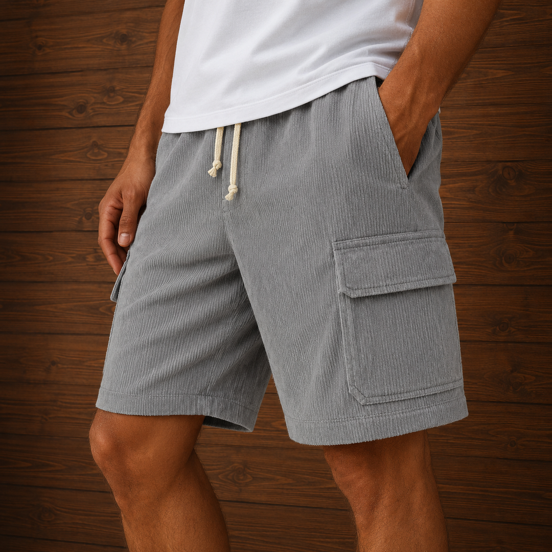 Casual Corduroy Cargo Shorts