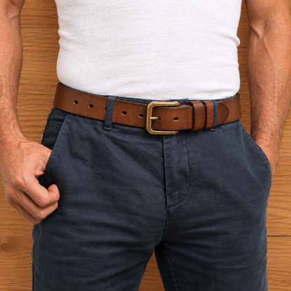 Classic Cowhide Casual Belt