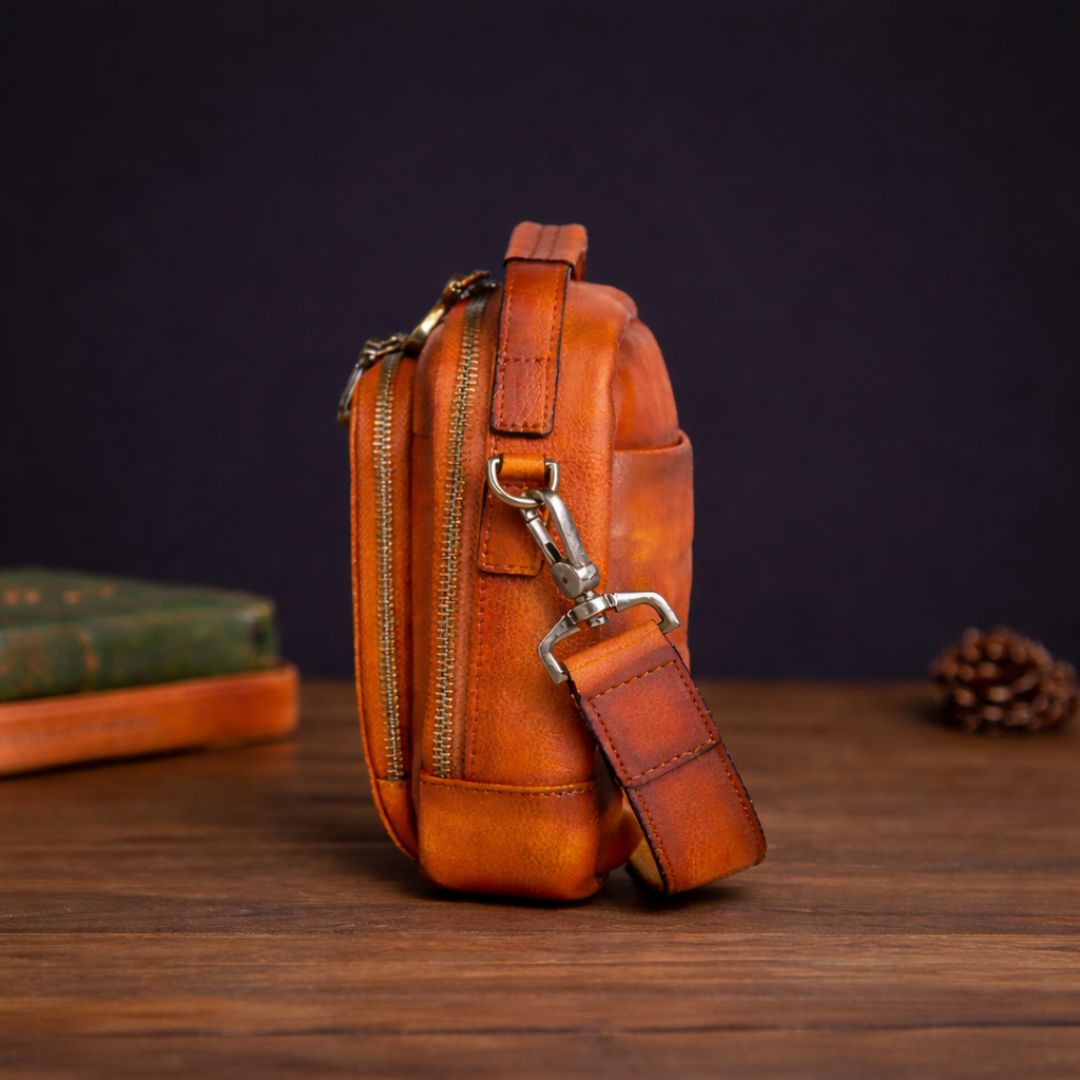 Classic Leather Crossbody Bag