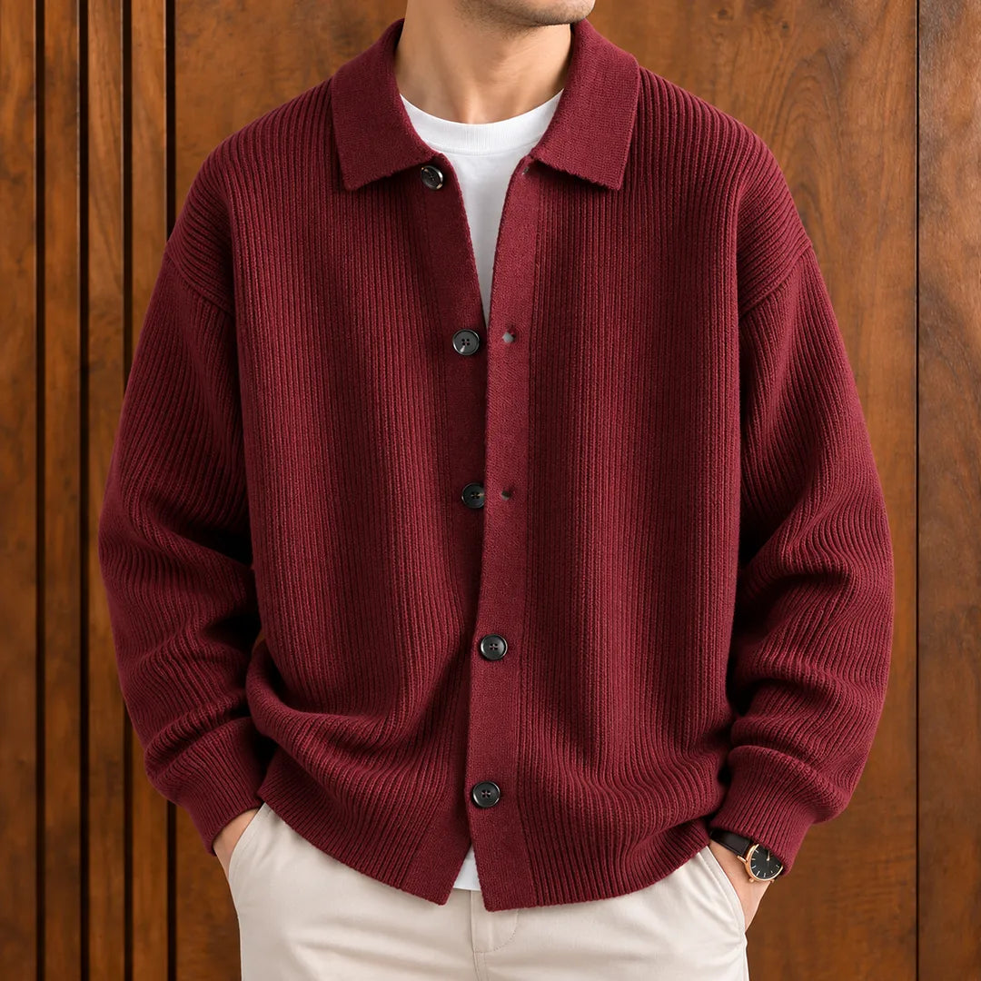 Classic Casual Collared Cardigan