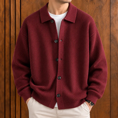 Classic Casual Collared Cardigan
