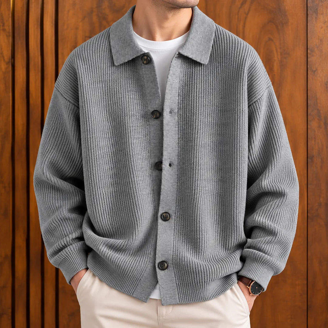 Classic Casual Collared Cardigan