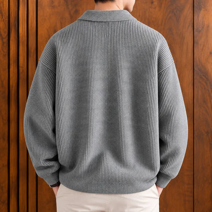 Classic Casual Collared Cardigan