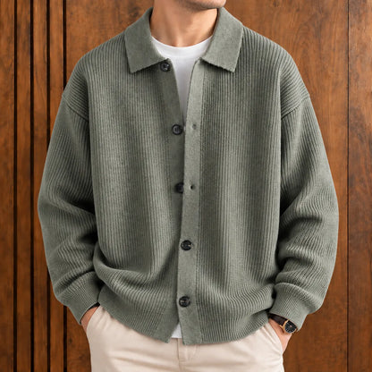 Classic Casual Collared Cardigan