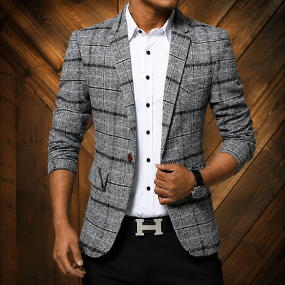 Classic Checkered Blazer