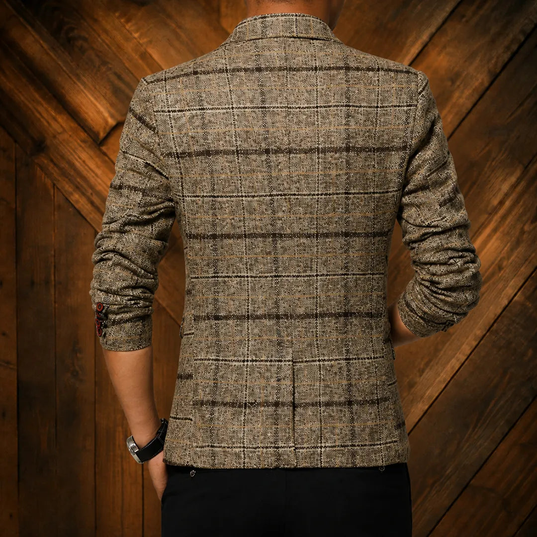 Classic Checkered Blazer