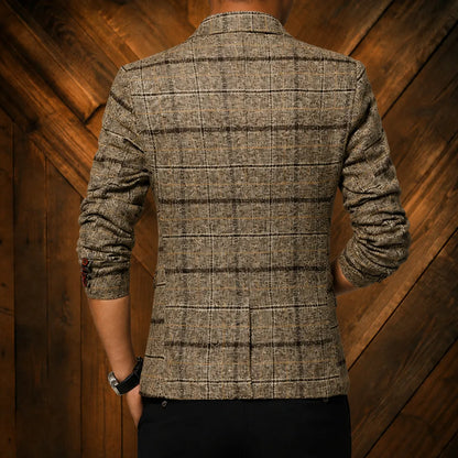 Classic Checkered Blazer